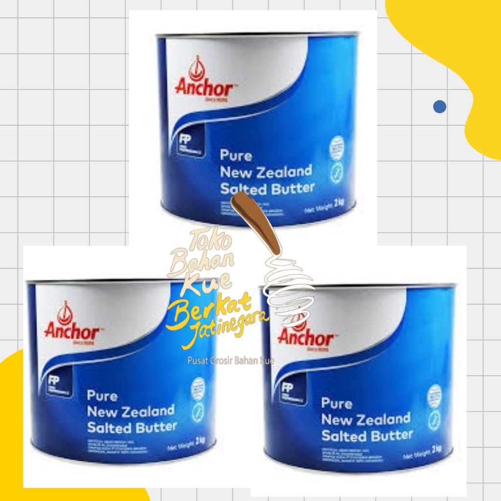 

BUTTER ANCHOR 2 KG 1/2 KARTON ( 3 PC ) / GOLDEN FERN / SALTED BUTTER