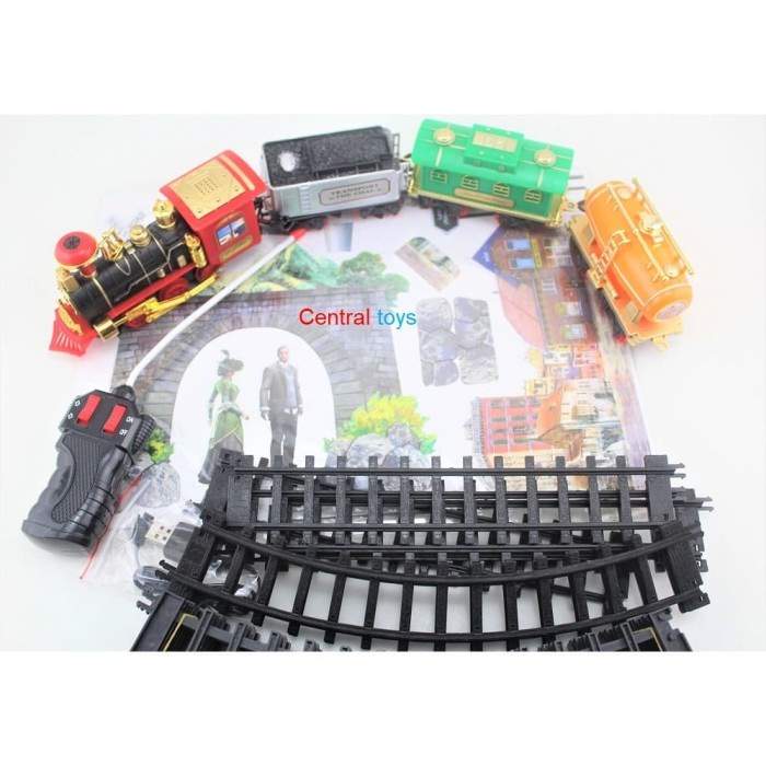 Kereta Track Train Set With Remote And Smoke Mainan Kereta Api Pakai Remote 333-72