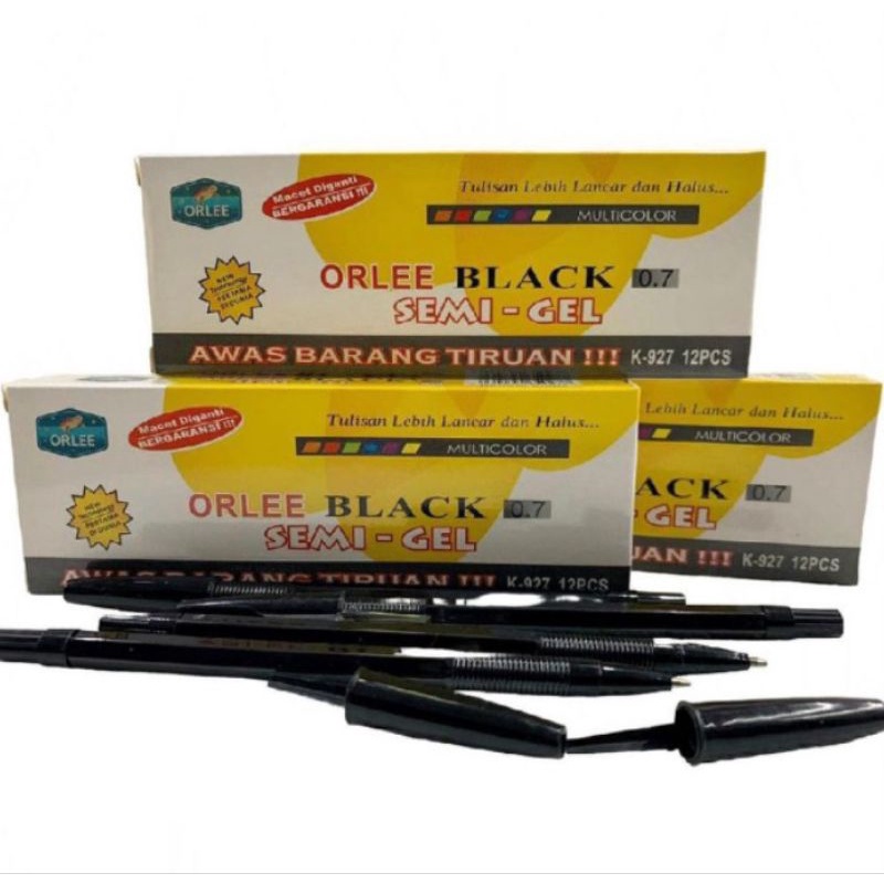 

bolpoint pulpen semi gel orlee hitam 1 lusin isi 12 bolpen hitam readybolpoin semi gel orleewarna hitamnyaman1 lusin (isi 12 pcs) original ready pulpen standar hitam bolpoin