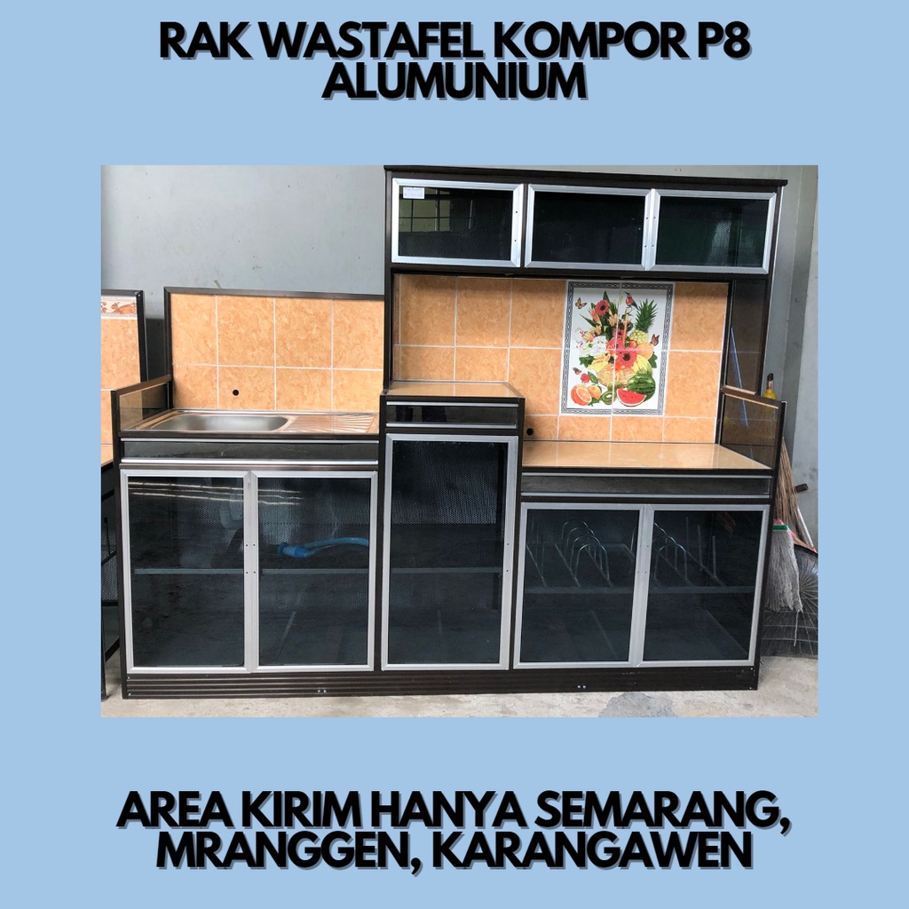 Rak Wastafel Kompor Pintu 8 Alumunium
