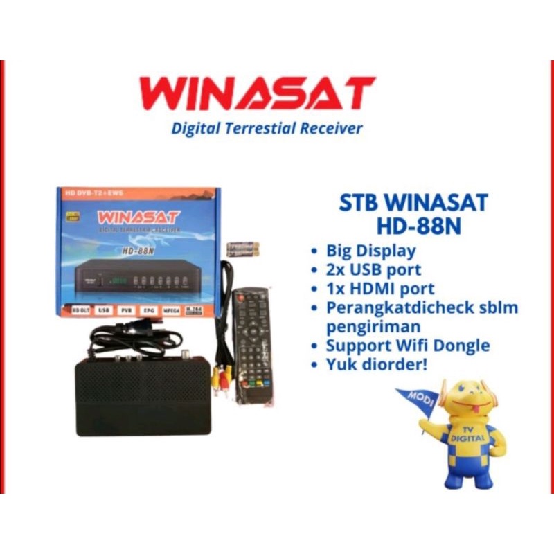 Set Top Box Penerima siaran digital STB Winasat HD-88N