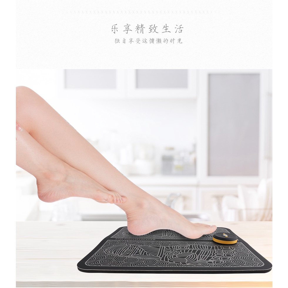 (BOW) Alat Pijat Kaki EMS Akupunktur Foot Massager Pad Alat Terapi Pijat Kaki Tikar Listrik EMS