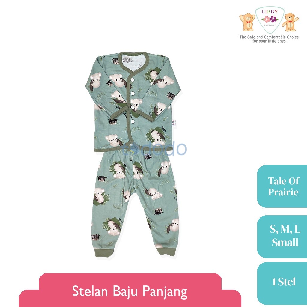 Baju Bayi Setelan Panjang Piyama Anak Kecil Motif LIBBY Motif Tale Of Prairie (1 Stel)