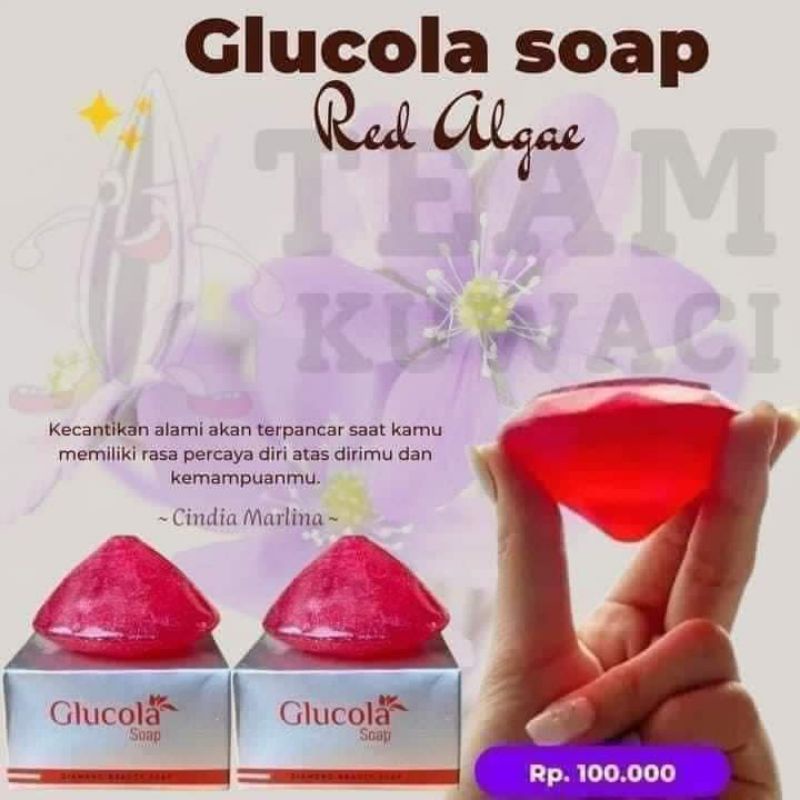 SABUN MUKA GLUCOLA SOAP RED ALGEA ORIGINAL MCI 100%
