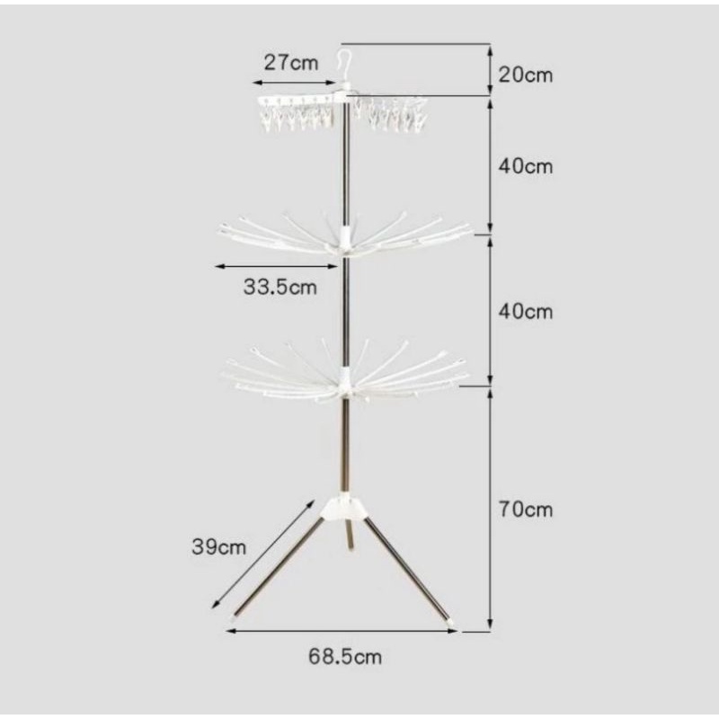 jemuran pakaian jemuran bayi menara lipat