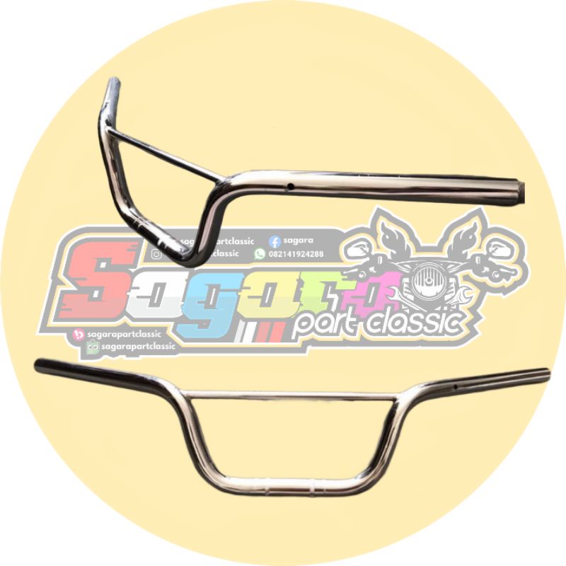 Stang Stir Honda Win Trail Palang Crom Bagus Tebal Kuat