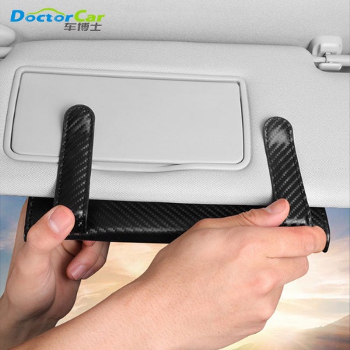 Tempat Tissue Kotak Tissue/Masker Carbon Mobil Gantung Magnetik Klip