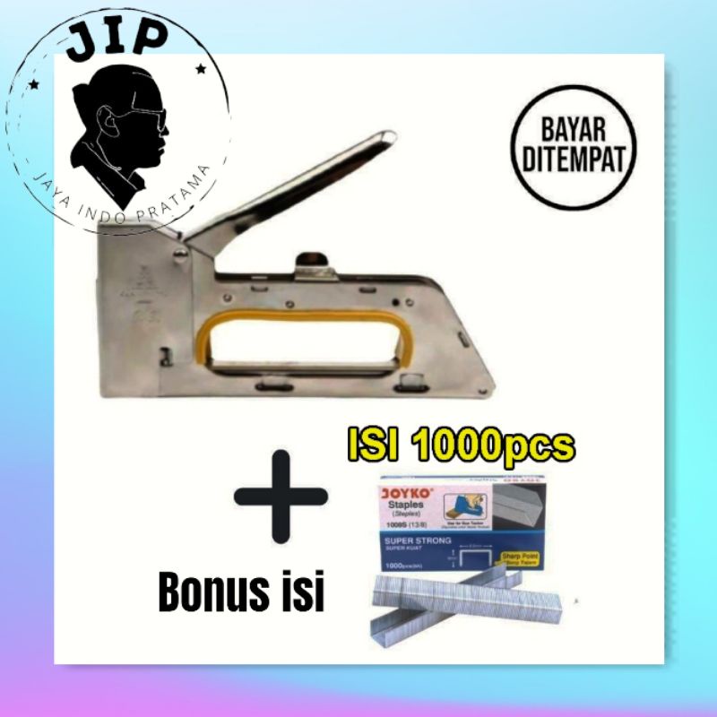 

Stapler Tembak Full Besi / Cekrekan / Pengokot / Hekter Gun Tacker BONUS Isi Gun Tacker (Pack kecil) / Staples Sofa Jok Motor