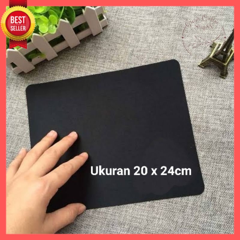 GOS - A114 - Tatakan alas flexible Mouse Pad /  Alas Mouse HITAM POLOS