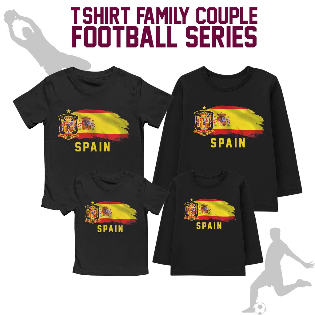 Kaos PIALA DUNIA 2022 Lengan Pendek dan Lengan Panjang SPAIN UNISEX SABLON PRINT DTF