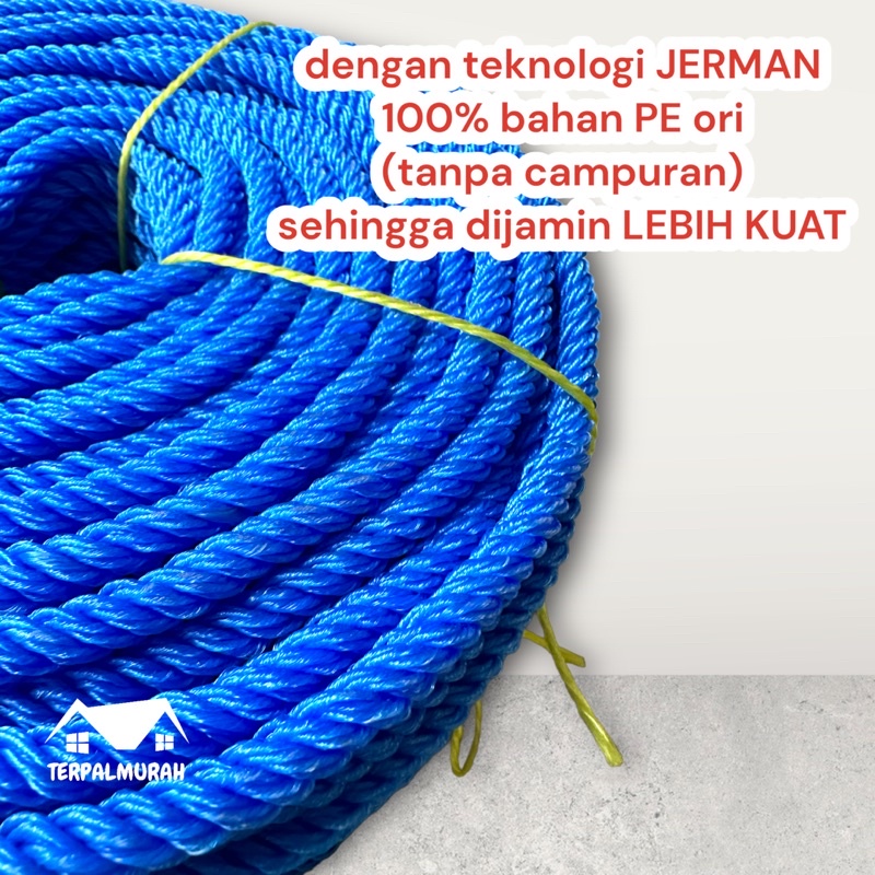 Tali Tambang / Tampar Plastik PE ROPE 8mm Cavalry ORIGINAL MURAH AWET KUAT