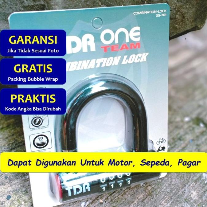 Kunci Gembok Pengaman Pagar Motor Sepeda Kode Angka Password Pin Besar