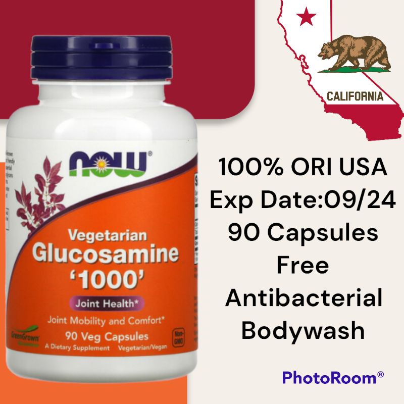 NOW Foods Vegetarian Glucosamine '1000', 90 Veg Capsules PREORDER USA