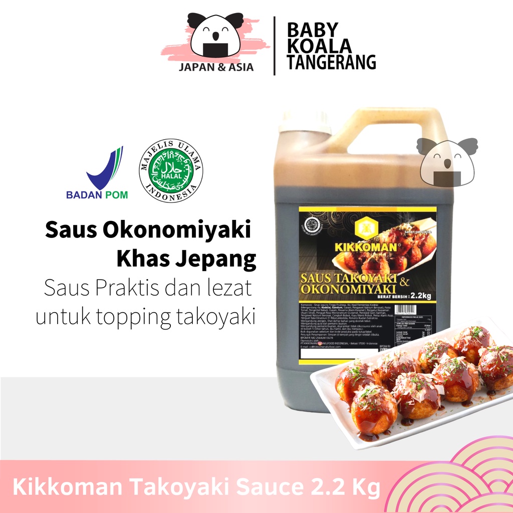 

KIKKOMAN Takoyaki sauce 2 L Halal | Saus Topping Takoyaki & Okonomiyaki.