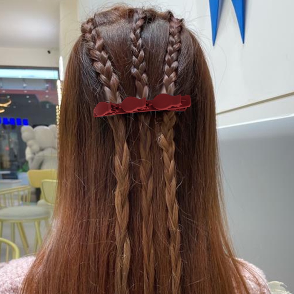 Jepit Rambut Poni Samping Model Lapis Ganda Desain Bunga Gaya Korea Untuk Wanita