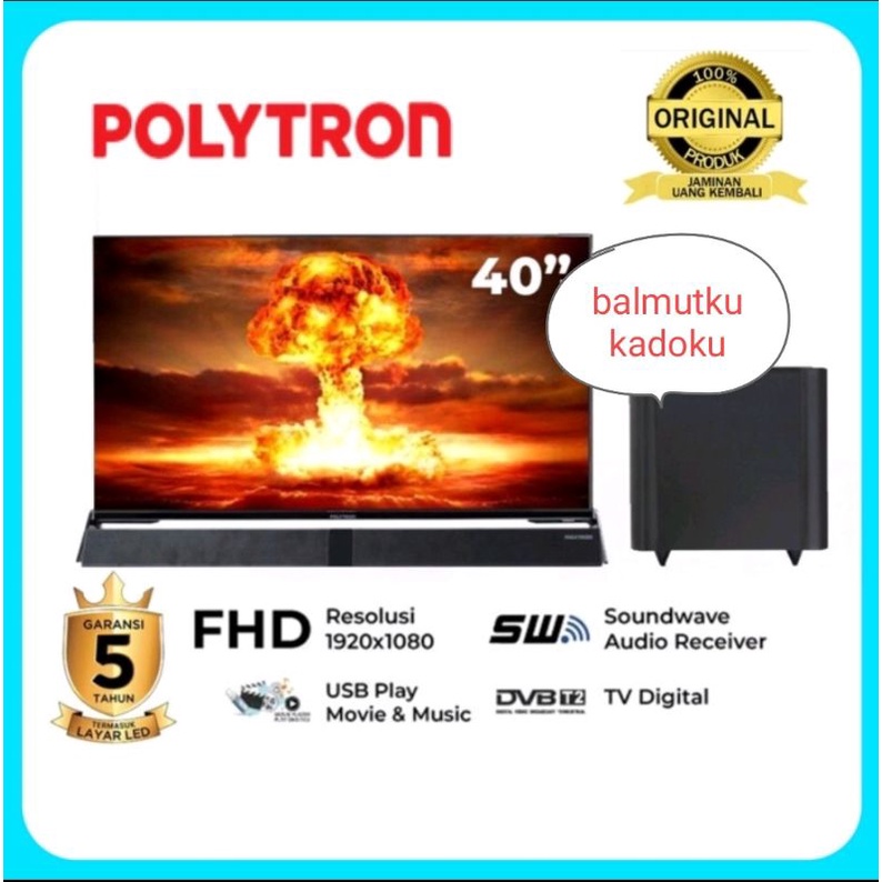 POLYTRON Cinemax Soundbar Digital LED TV 40 INCH PLD 40BV8958