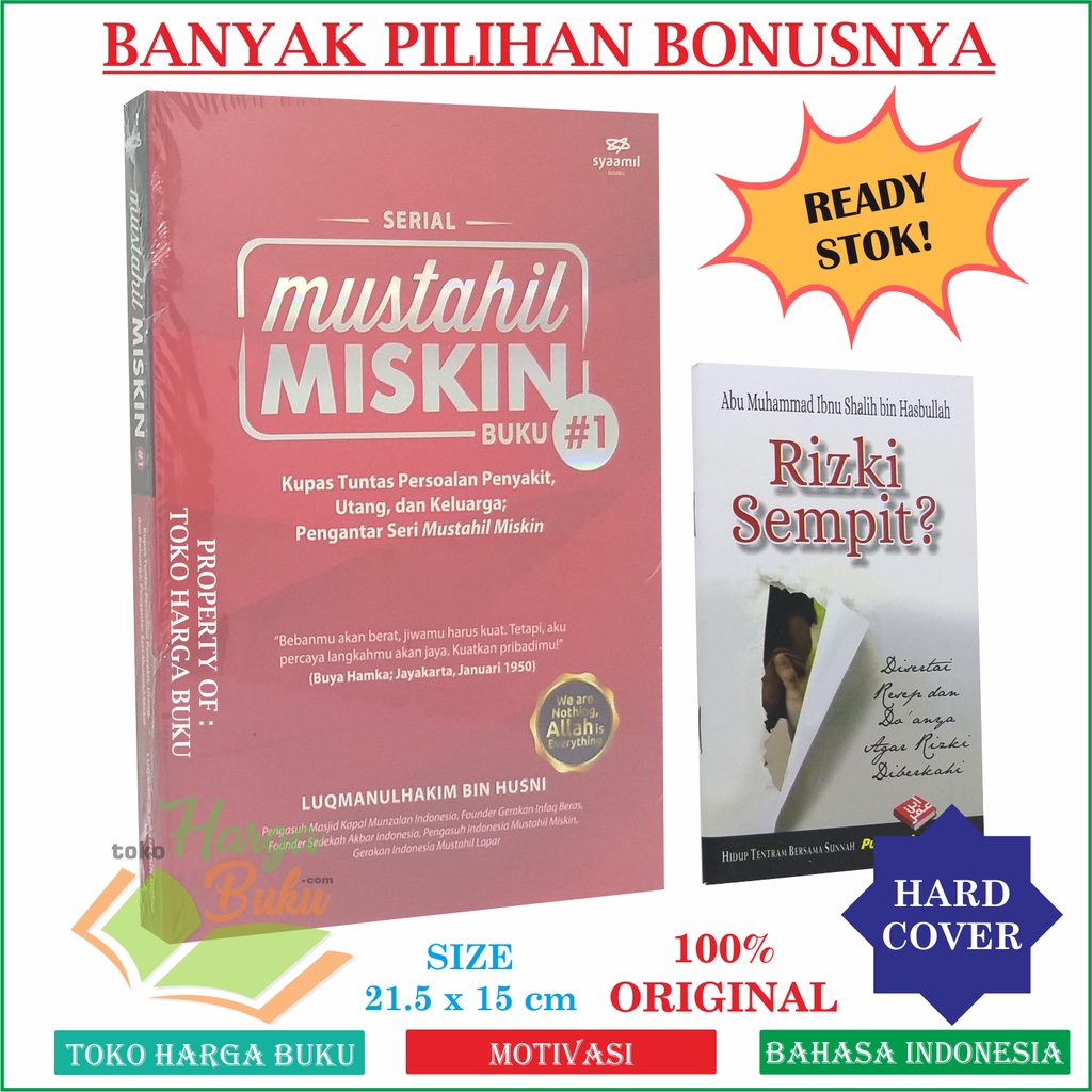 Foto Mustahil Miskin SERI 1 PERTAMA Kupas Tuntas Persoalan Penyakit Utang dan Keluarga Karya Ustadz Luqmanul Hakim Solusi Mengatasi Kemiskinan Biar Cepet Kaya Penerbit Syaamil Quran