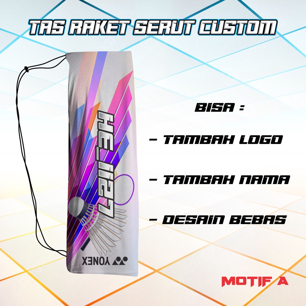 TAS  RAKET CUSTOM // TAS KAIN RAKET // TAS BADMINTON CUSTOM