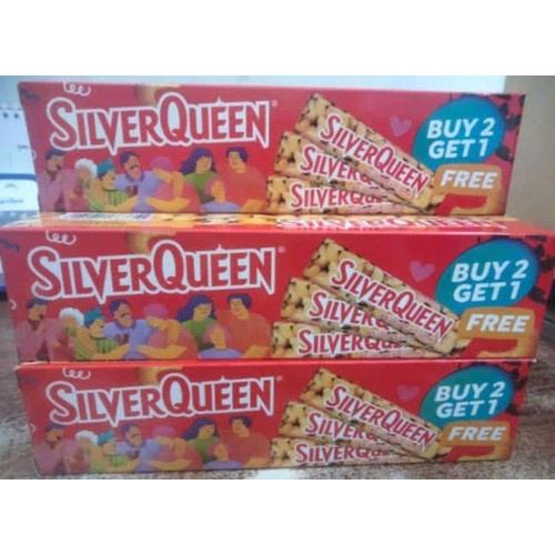 Silverqueen almond 58gr Silverqueen cashew kacang mede fresh exp setahun SilverQueen Milk Chocolate with Cashew Almond