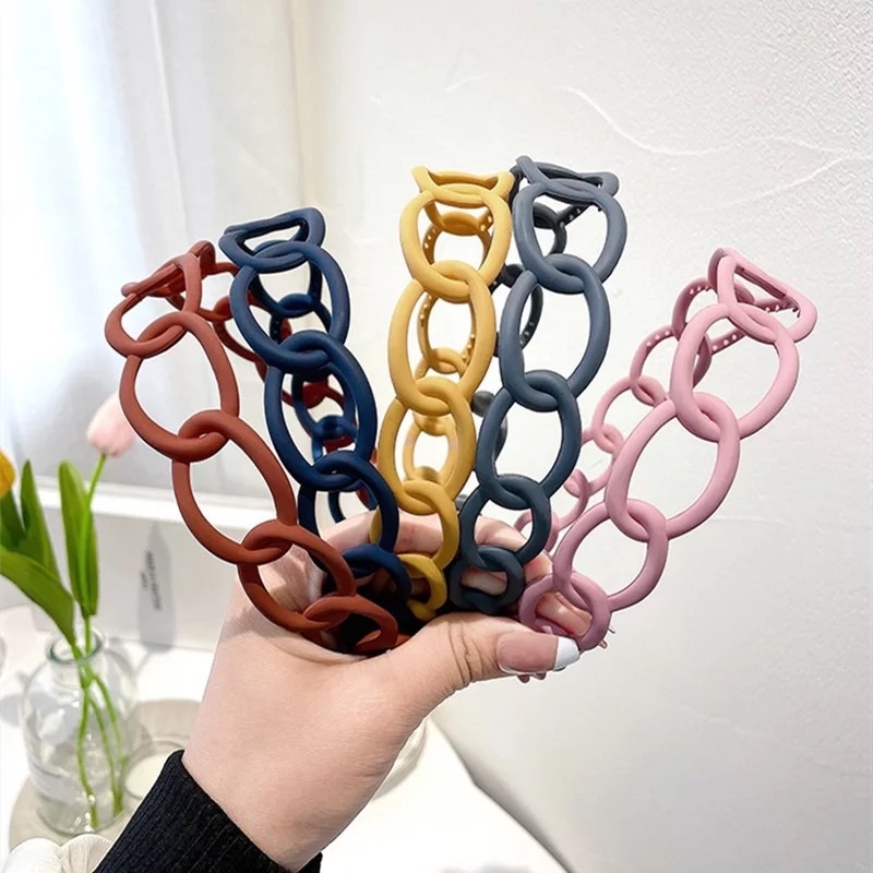 BANDO DOFF MOTIF RANTAI 2CM / BANDO DOFF KOREA / BANDO PREMIUM MATTE DOFF KOREA / BANDO KOREA WARNA DOFF