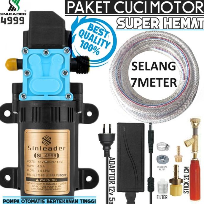 Pompa Cuci Motor Super Hemat Tekanan Tinggi Otomatis - Sinleader 4999