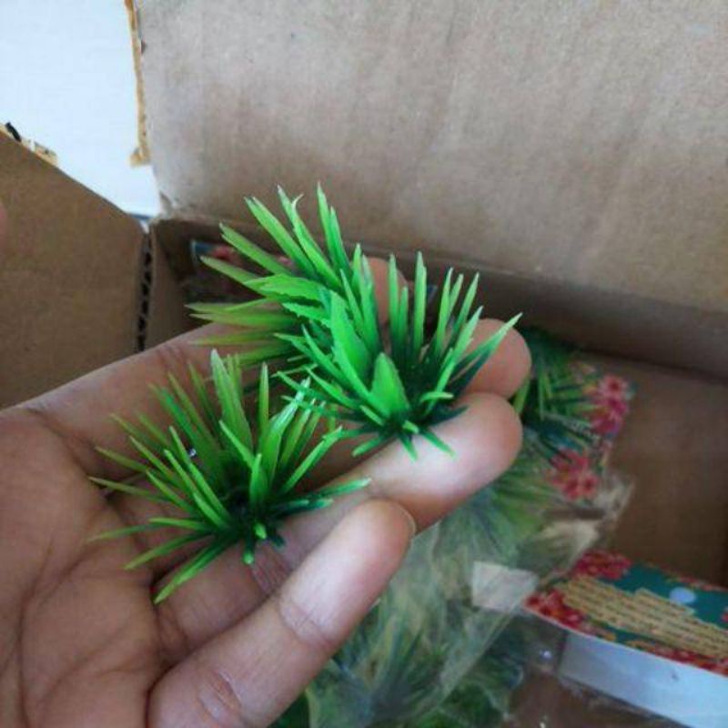 5pcs Runput sintetis,rumput jepang 5cm bahan aksesoris hiasan mahar nikah hantaran