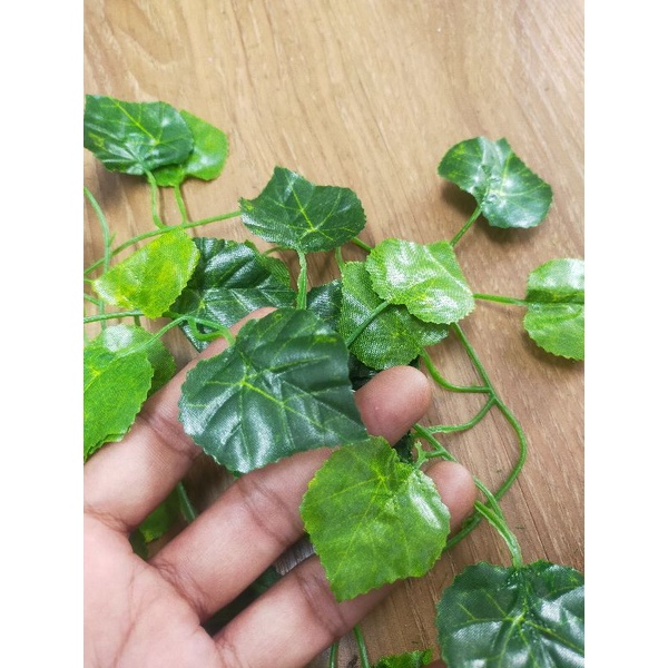 Promo daun rambat anggur kecil panjang 2meter daun rambat plastik daun rambat palsu