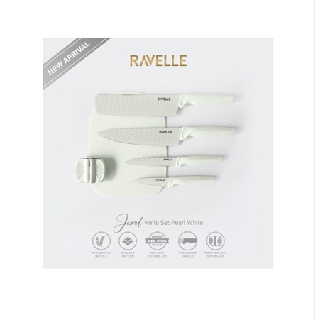 Pisau Dapur Knife Set Ravelle 6 in1 Jewel Knife Set