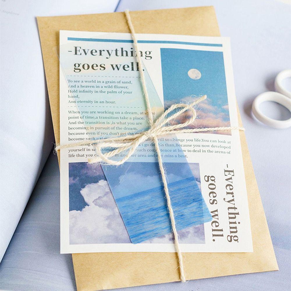 Mxbeauty Penanda Buku Tembus Pandang Siswa Halaman Alat Tulis Note Marker Page Holder Label Halaman Bantu Membaca Aesthetic Bookmark To the Sea of Stars Series