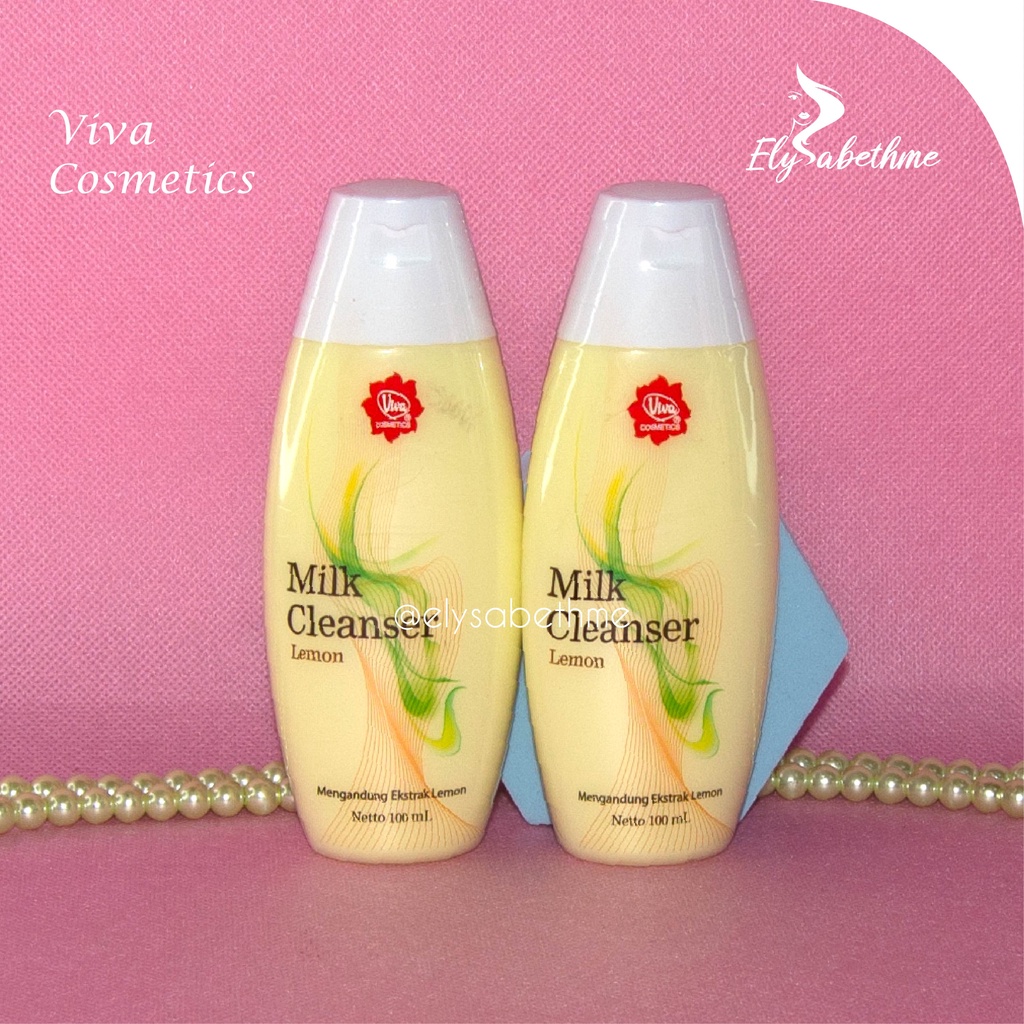 ✿ELYSABETHME✿ (🆅🅸🆅🅰) Viva milk cleanser susu pembersih sabun cuci muka angkat makeup dan bedak