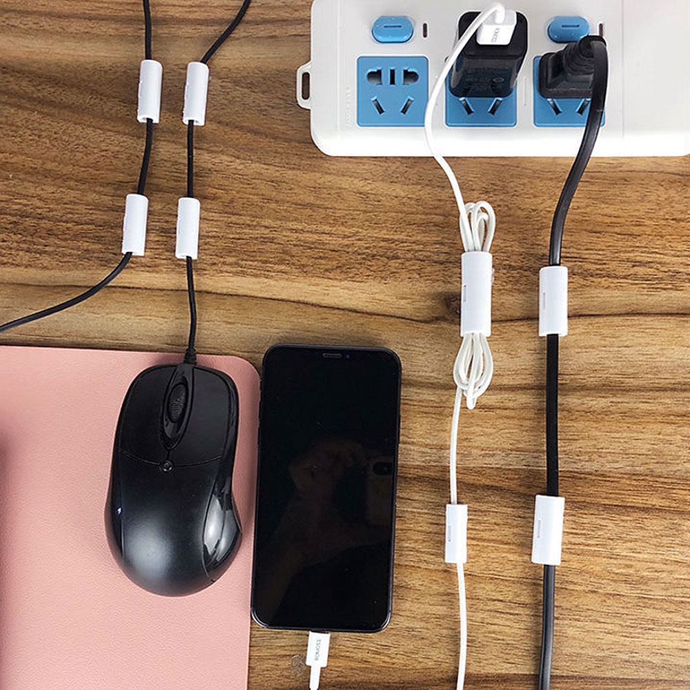 Data Line Manager Cord Holder Wall Wire Manager Data Line Organizer Penggulung Kabel USB Desktop Tidy Klip Pengatur Kabel Universal Cable Organizer