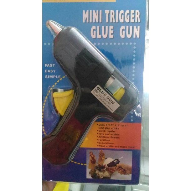 

glue gun lem tembak mini trigger edisi black hitam kualitas premium