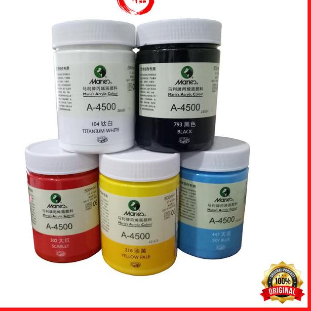 

Maries Acrylic Paint 500ml / Cat Maries Akrilik 500ml - Cobalt Blue