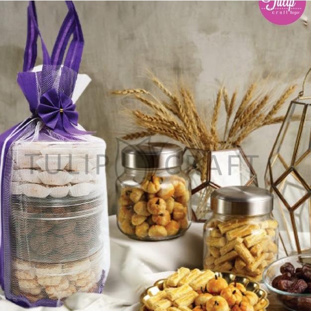 

Per 12pc Tas Toples Kue kering Spunbond Tile - muat 3 toples 500gr