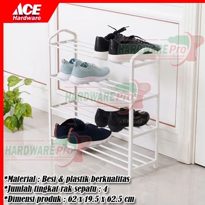 Rak Sepatu Susun 4 Tingkat Tempat Sepatu Sandal 4 Tingkat Stora Original Ace Hardware