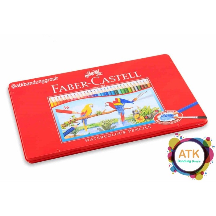 

Pensil Warna Faber Castell 36 Water Colour Tin case 115937 Kaleng