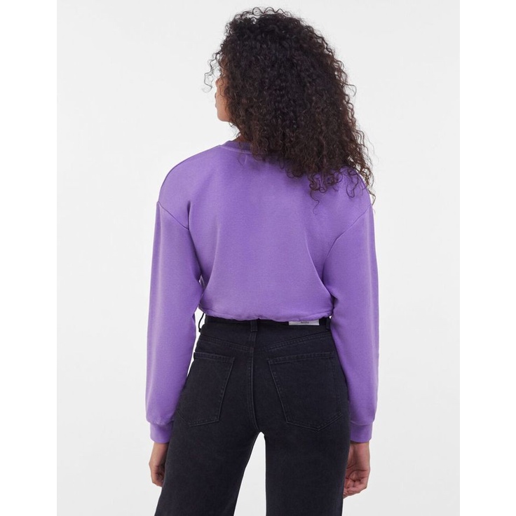 Sweater Crewneck Wanita COME FIND ME Oversize Atasan Serut Kekinian Desain Terbaru Kasual OOTD Ala Korean