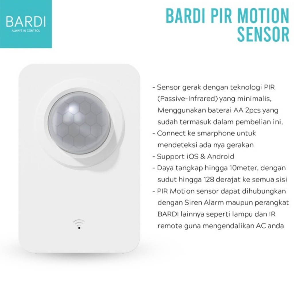 Bardi Indonesia PIR Motion Sensor menangkap gerakan hingga 10M