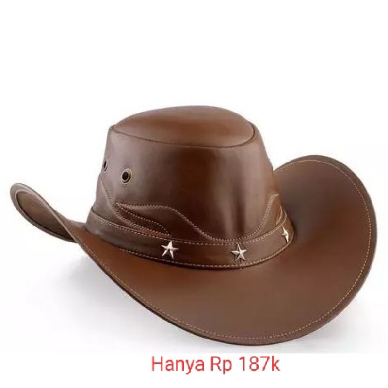 Topi Koboy Kulit Asli