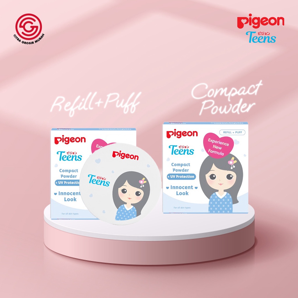 PIGEON Teens Compact Powder + UV Protection || PIGEON Teens Refill Compact Powder
