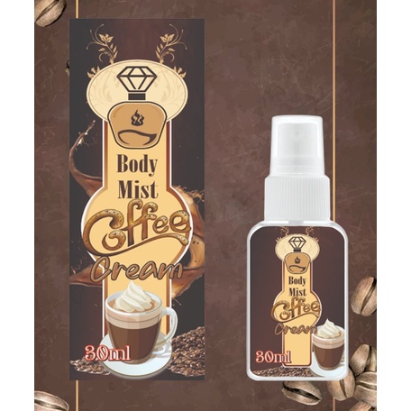 Kanzo - [BPOM] Parfum Body Mist Coffee Cream 30ml Premium / Parfum Coffee 30ml Best Seller / Parfum Unisex Wangi Tahan Lama