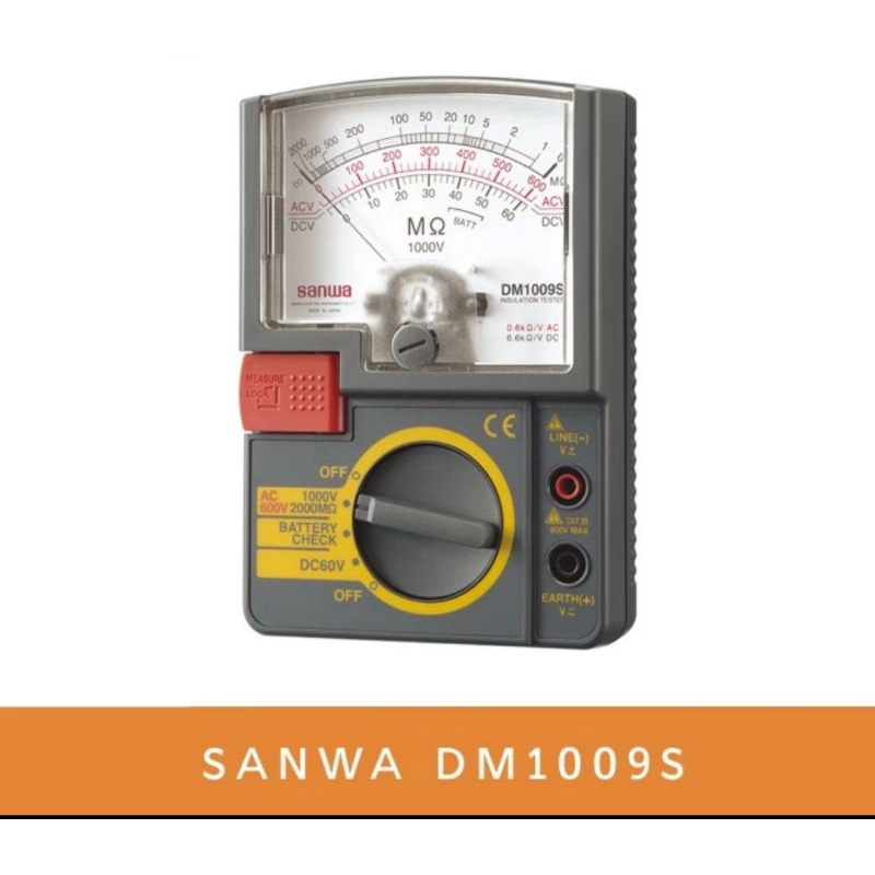 Sanwa DM1008S digital analog insulation megger tester DM 1009S Asli