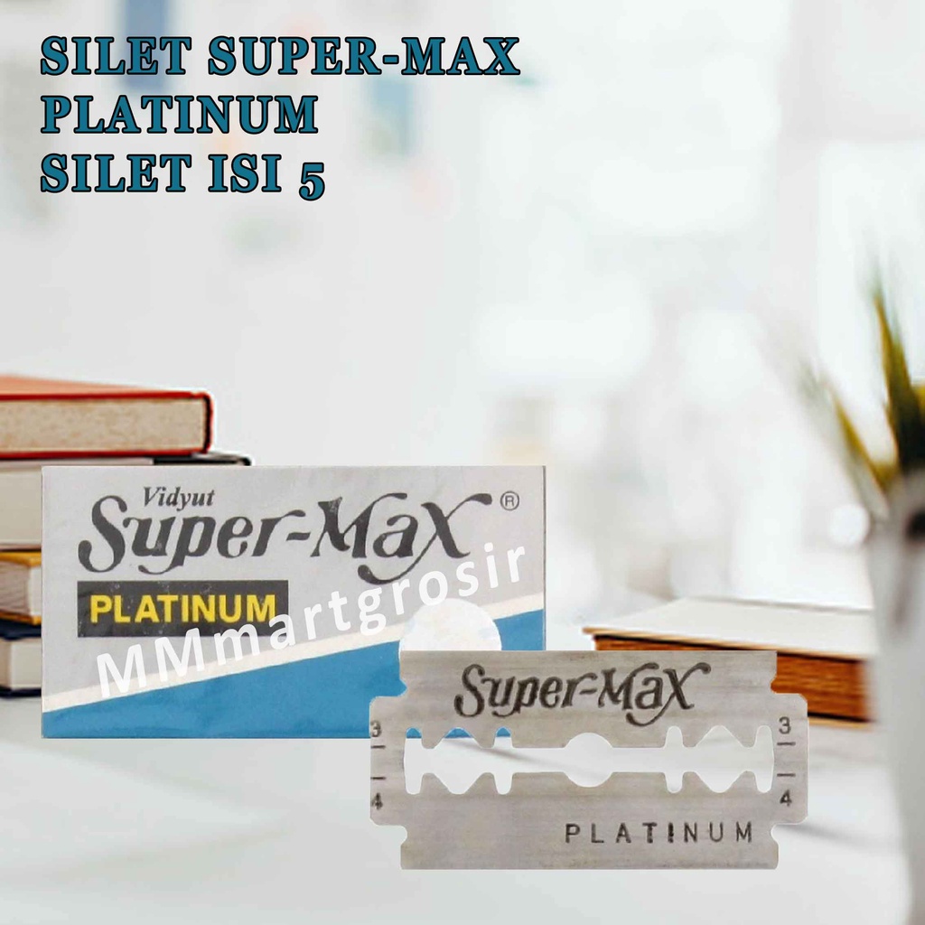 Silet SuperMax Platinum / Silet Tajam / 5 Platinum Blades / Silet Vidyut