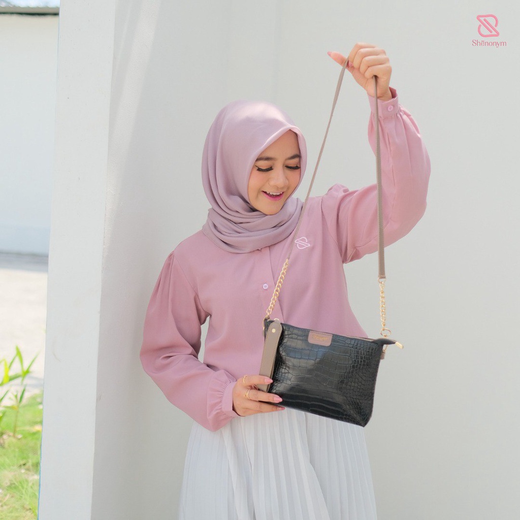 TAS SELEMPANG WANITA ROKA CLUTCH ORIGINAL SLINGBAG FREE TALI PANJANG LONG BAHAN KULIT SINTETIS IMITA