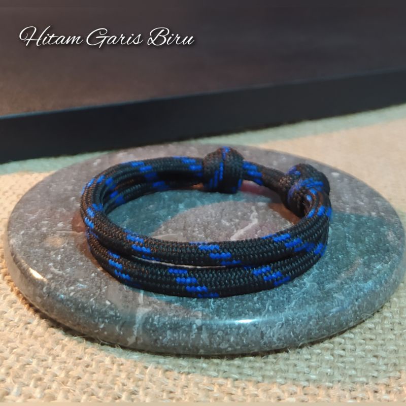 Gelang Simple 4mm Tali Gelang Paracord Sliding Knot Bebas Pilih Warna