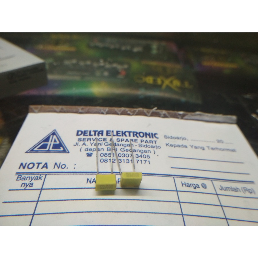 ( 10 biji ) Capasitor MKM 22n 100v Kapasitor MKM 223 100V