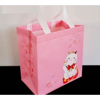 

Paper Bag Kain Motif CAT PINK M