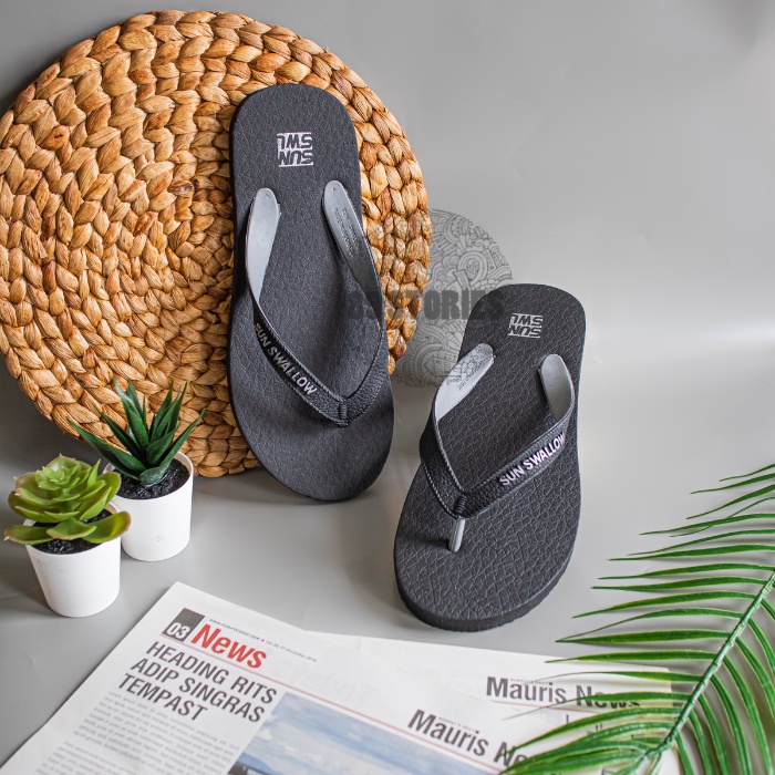GROSIR SANDAL ISI 6 Sandal Jepit Sun Swallow Wave TREK (Per 6 Pcs)