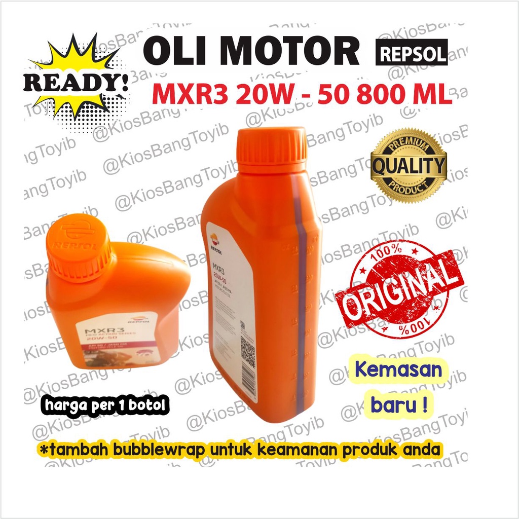 Oli Mesin Motor REPSOL MXR3 20W-50 800mL (100% ORI)