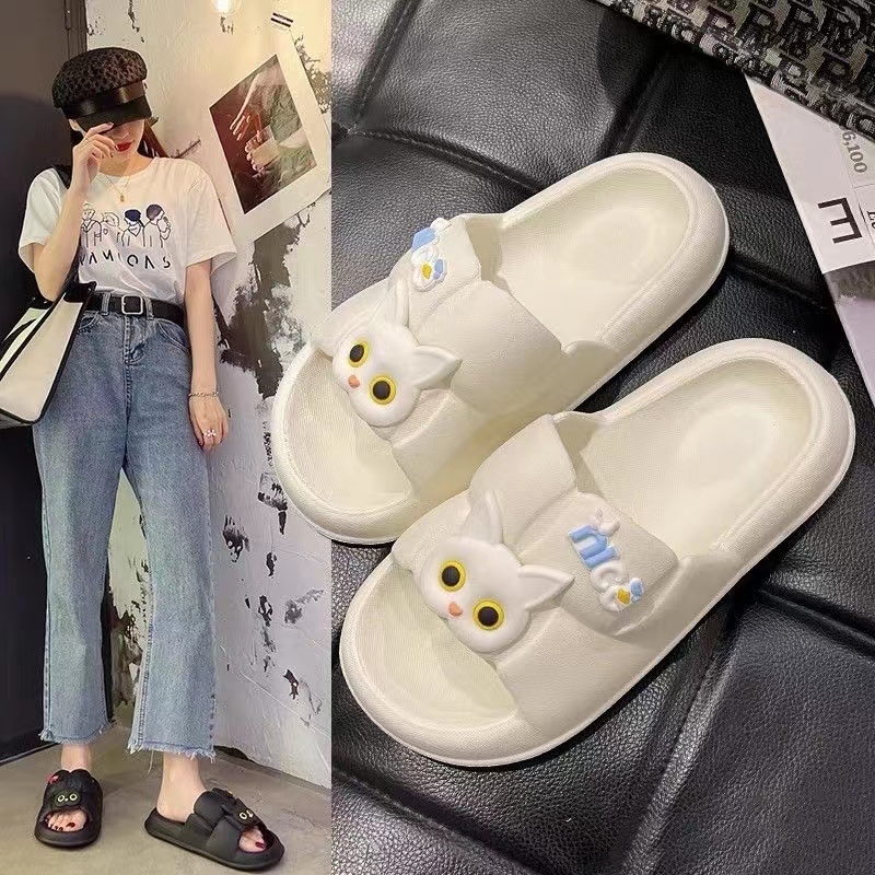 sandal flatform style korean slop karet jelly wanita